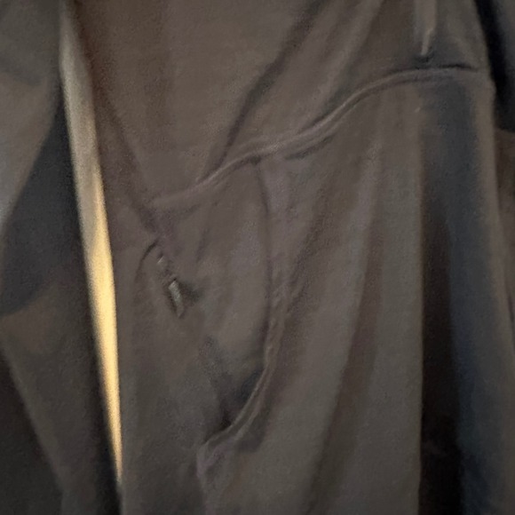 Athleta Black Ruched Quarter Zip Hoodie Dress Thumbholes Size M - Picture 6 of 10